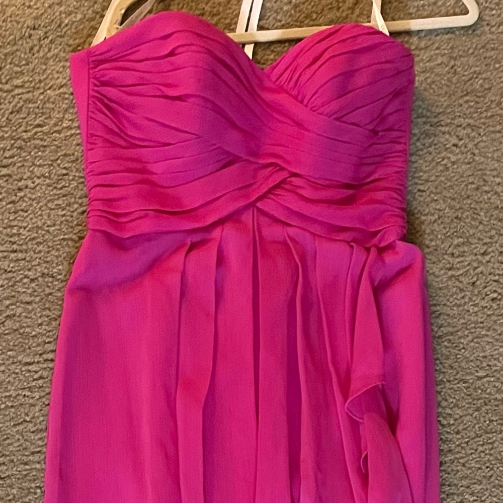 Strapless Bright Pink Formal Dress
